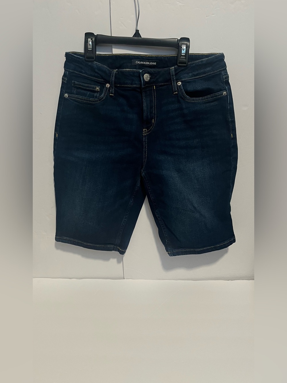 Women’s Calvin Klein Jeans 11” Dark Wash High - Rise Bermuda Shorts Size 10